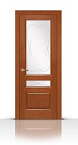 Дверь СитиДорс модель Малахит-2 цвет Анегри темный стекло